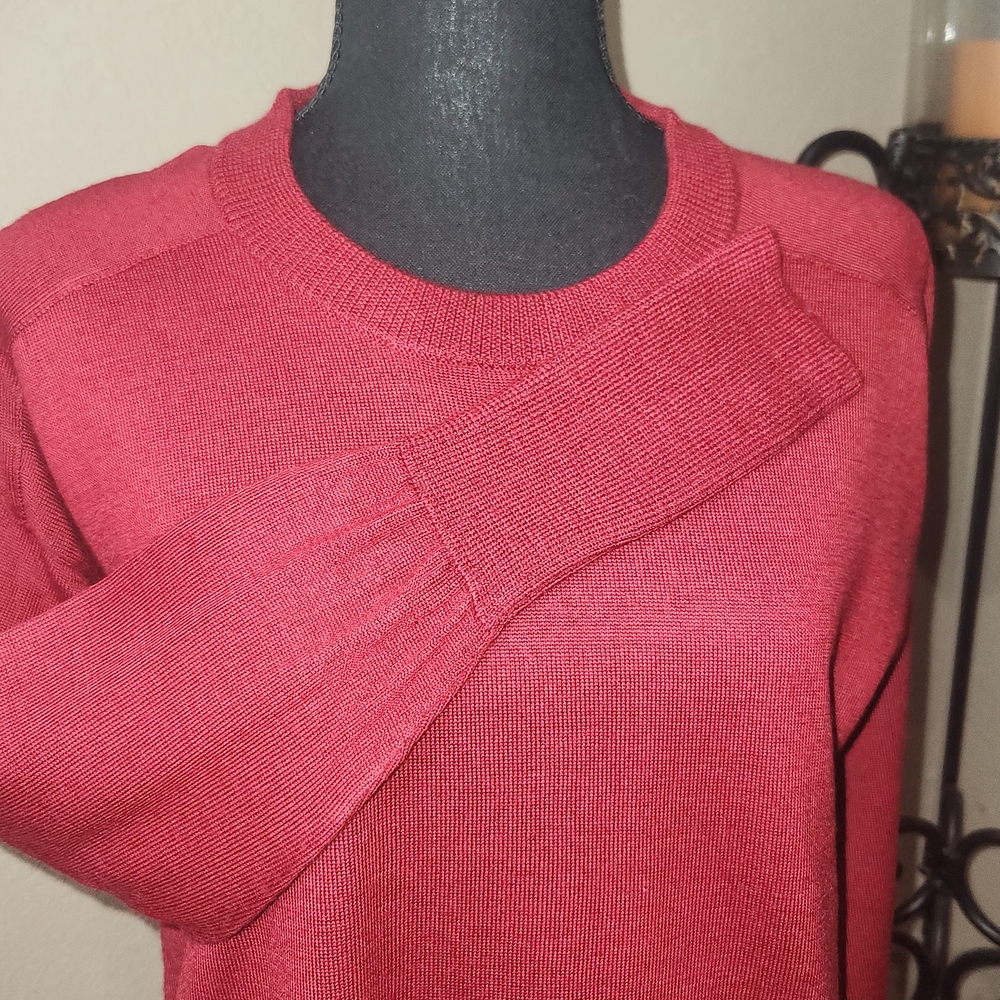 J. Crew Women's Rich Red Crew Neck Sweater - Picture 4 of 8